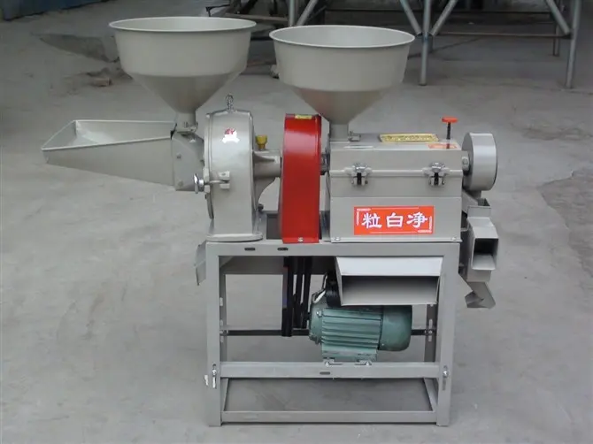 Rice mill and grinder combined machine