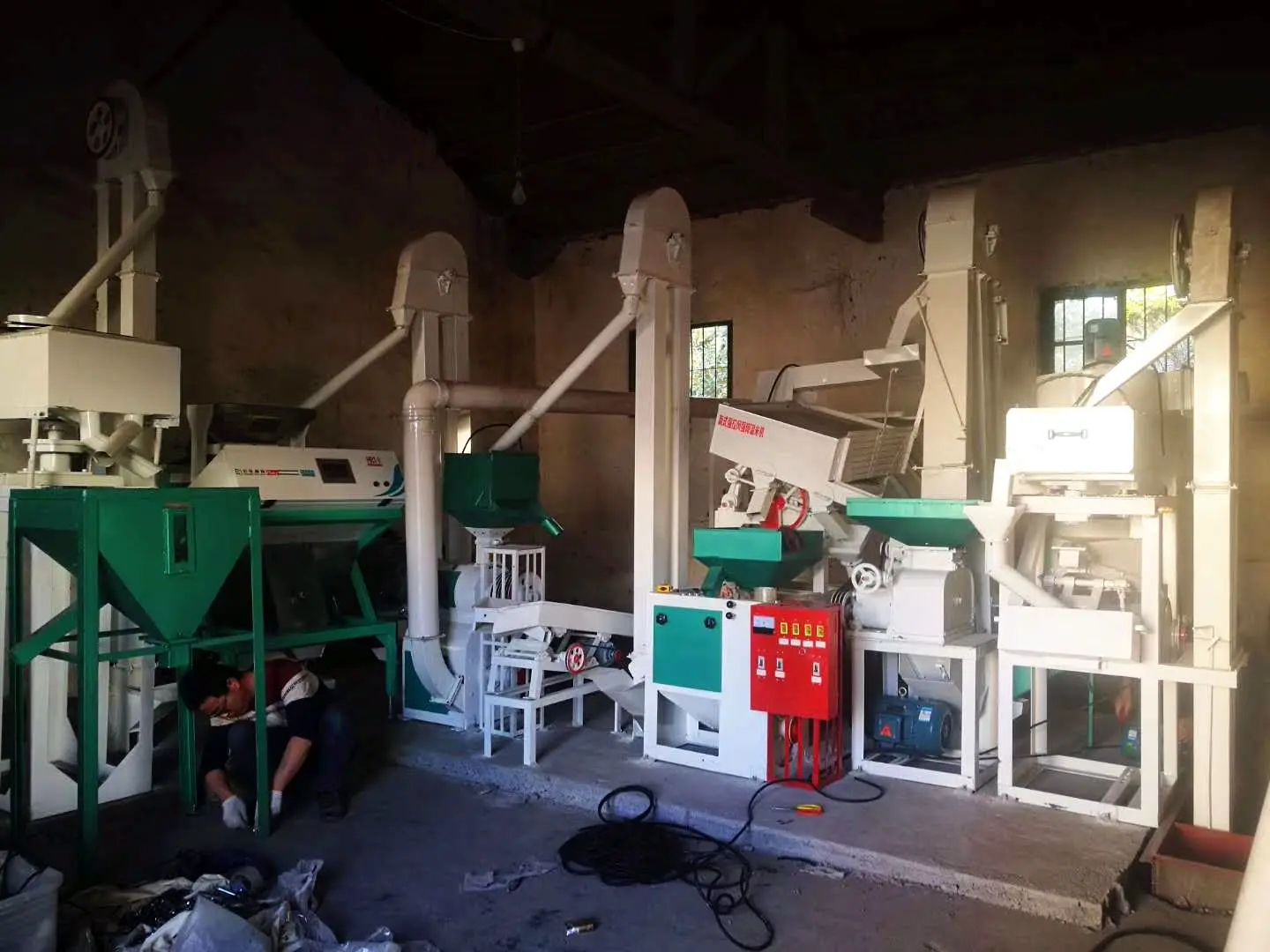 complete rice milling line
